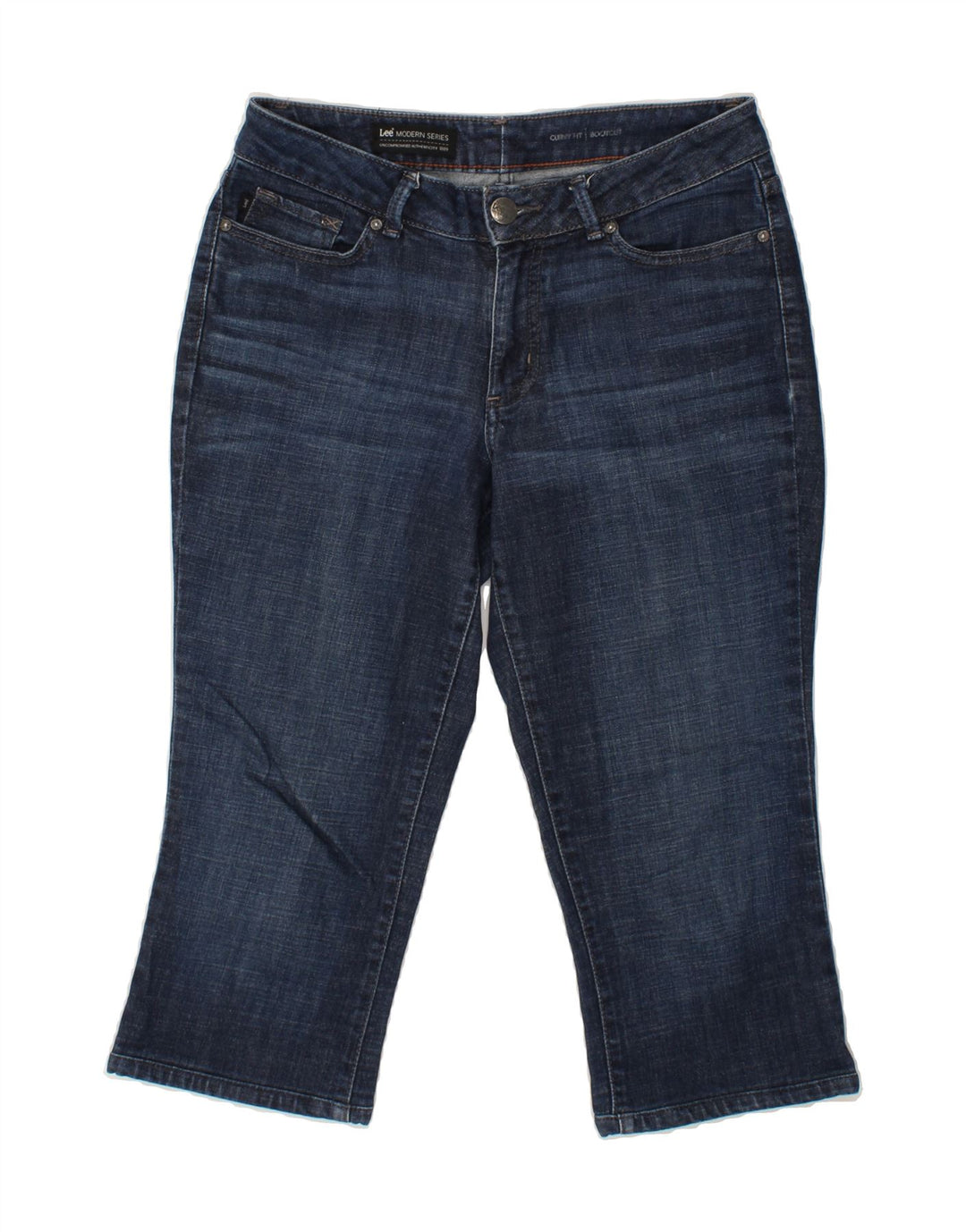 LEE Womens Curvy Fit Capri Jeans W30 L21  Navy Blue Vintage Lee and Second-Hand Lee from Messina Hembry 