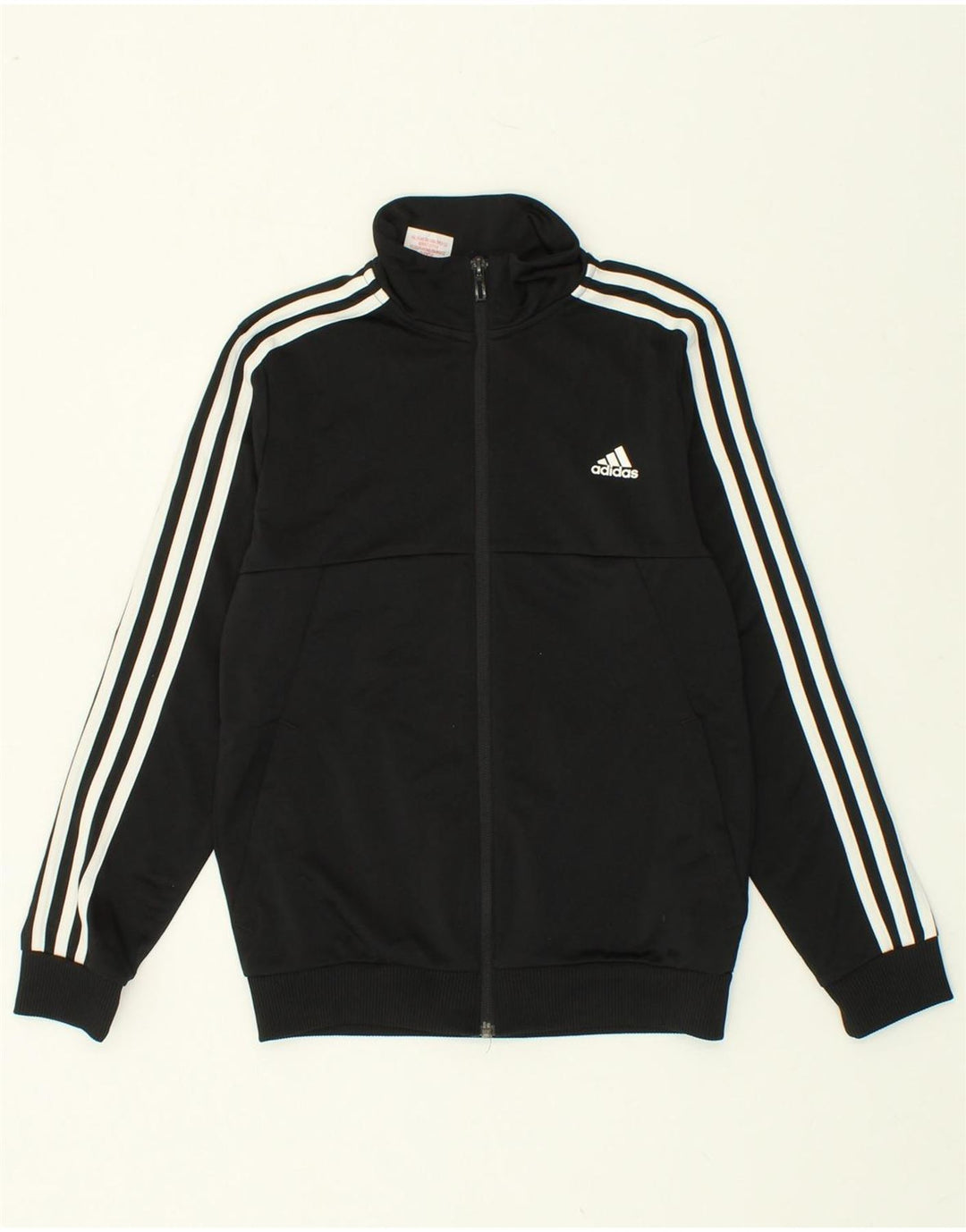 ADIDAS Boys Climalite Tracksuit Top Jacket 11-12 Years Black Polyester Vintage Adidas and Second-Hand Adidas from Messina Hembry 