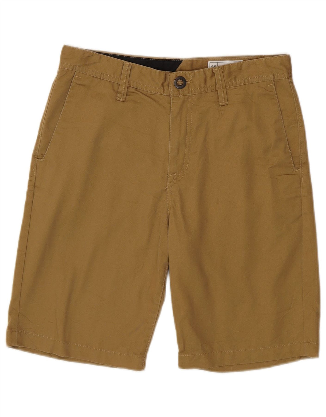 Volcom Mens Chino Shorts W29 Small Khaki Polyester