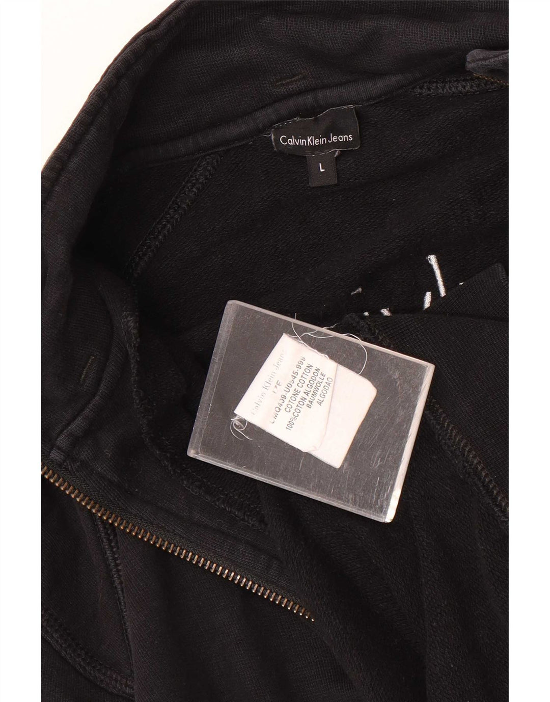 Calvin Klein Jeans Mens Graphic Tracksuit Top Jacket Large Black