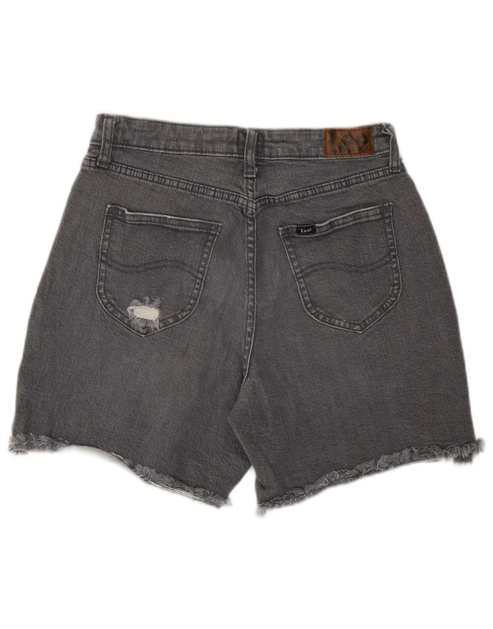 Lee Womens Distressed Denim Shorts US 4 Small W27 Grey Cotton