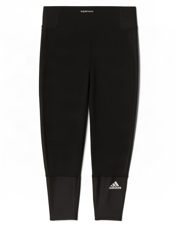 Adidas Damen Supernova Capri Leggings UK 4/6 XS Schwarz