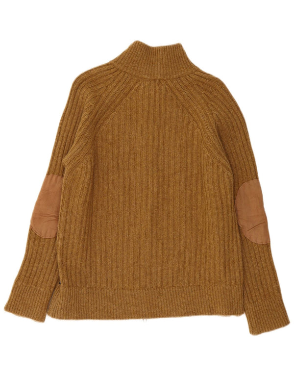 Woolrich Mens Cardigan Sweater Small Brown Wool