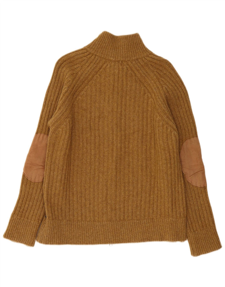 Woolrich Mens Cardigan Sweater Small Brown Wool