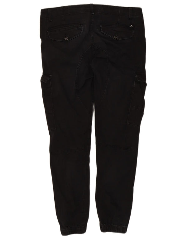 Jack & Jones Mens Joggers Cargo Pantalones W34 L29 Algodón Negro