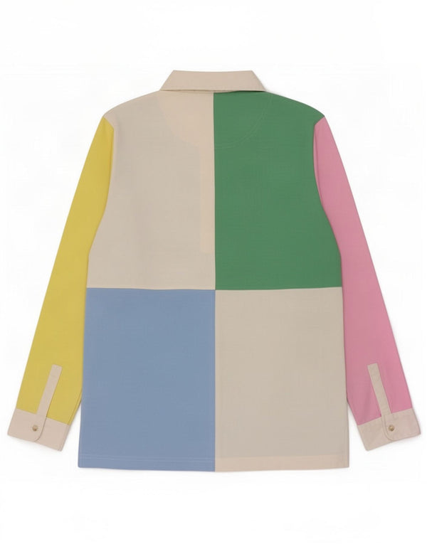 Joules Womens Rugby Polo Shirt UK 14 Large Multicoloured Colourblock