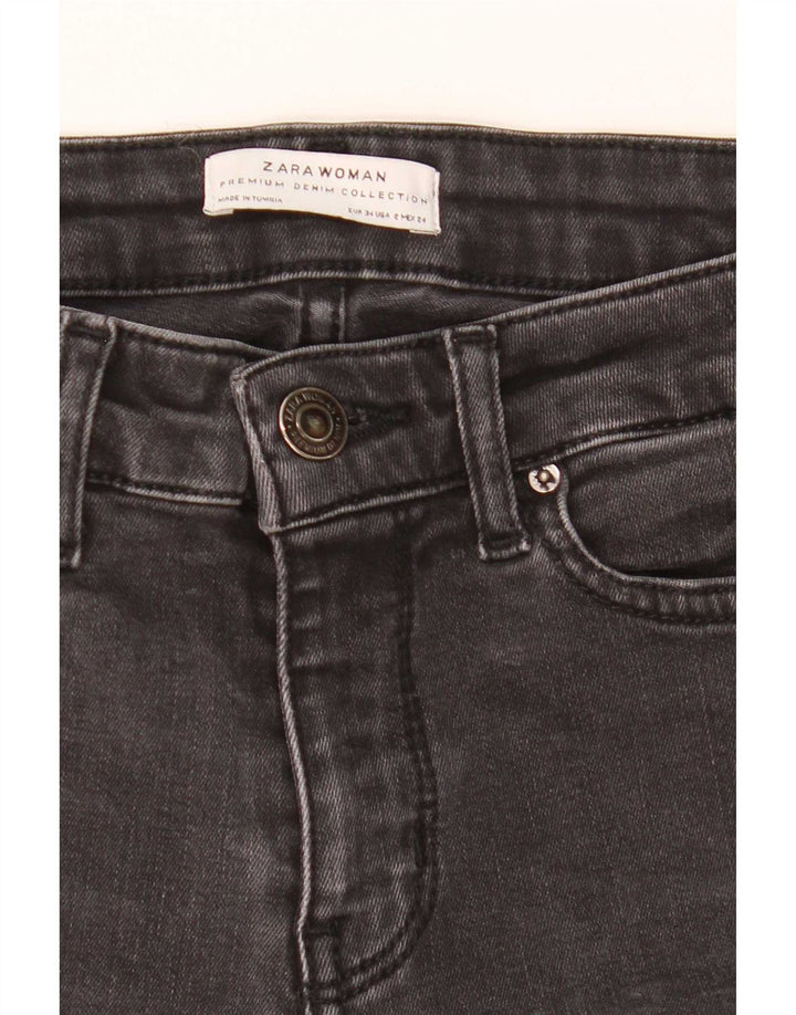 Zara Dame Flared Jeans EU 34 2XS W24 L31 Grå