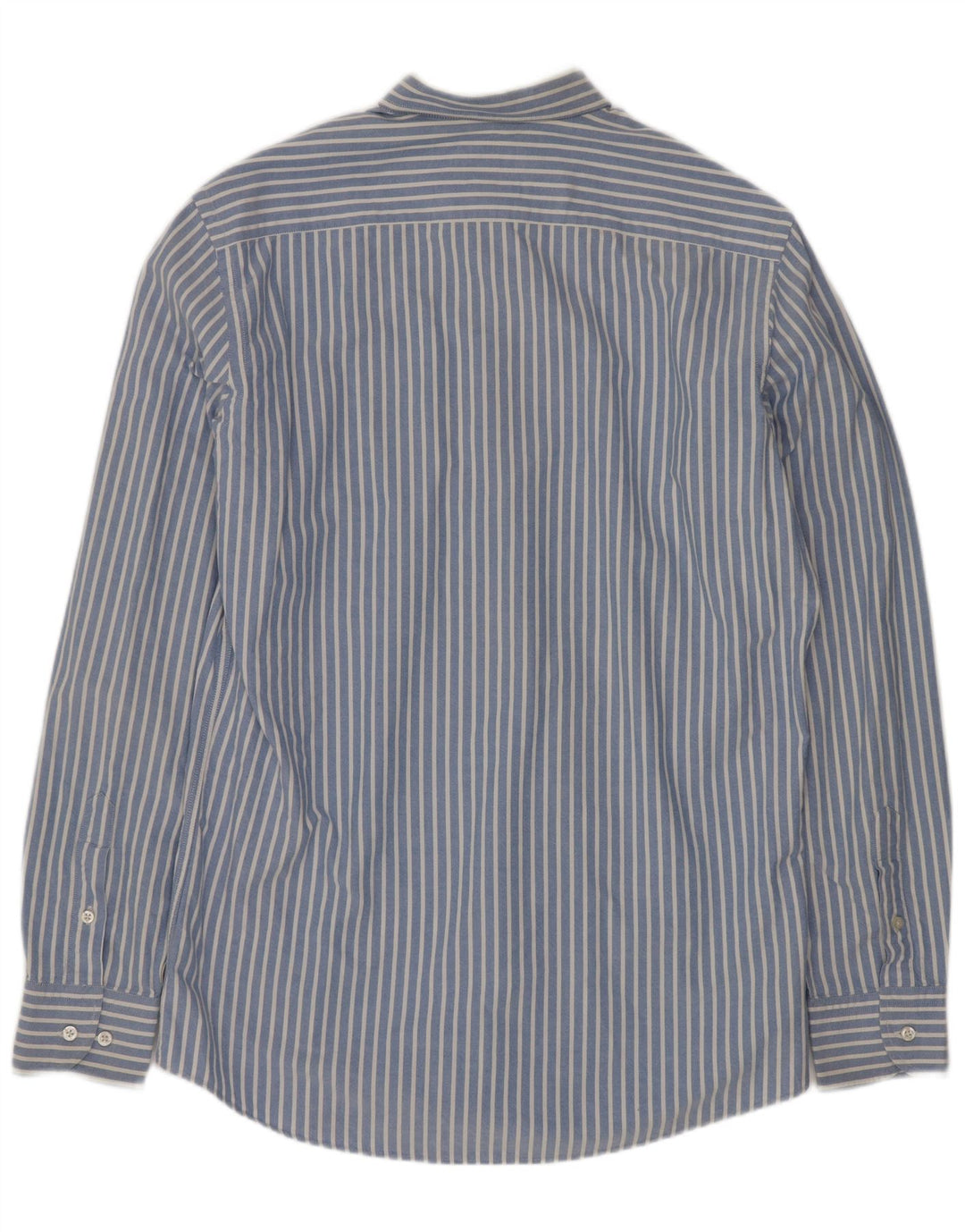 Camisa masculina Massimo Dutti de algodão listrado azul médio