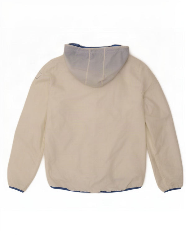 Puma Veste de pluie à capuche pour femme UK 14 Large Blanc Nylon