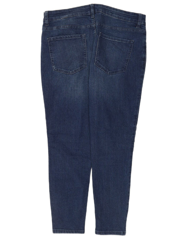 Marks & Spencer Womens The Ivy Skinny Jeans UK 16 Large W34 L25 Blue Cotton