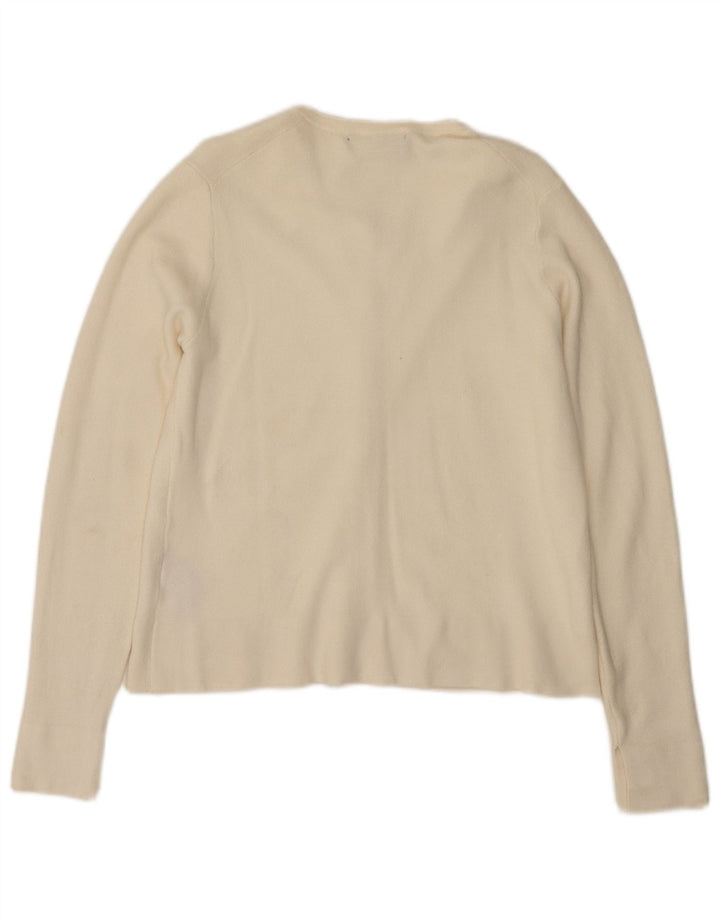 Sweter damski Zara UK 12, średni, biały, wiskoza