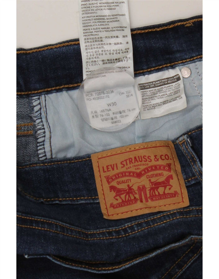 Levi's Womens High Rise Denim Shorts W30 Medium Blue Cotton