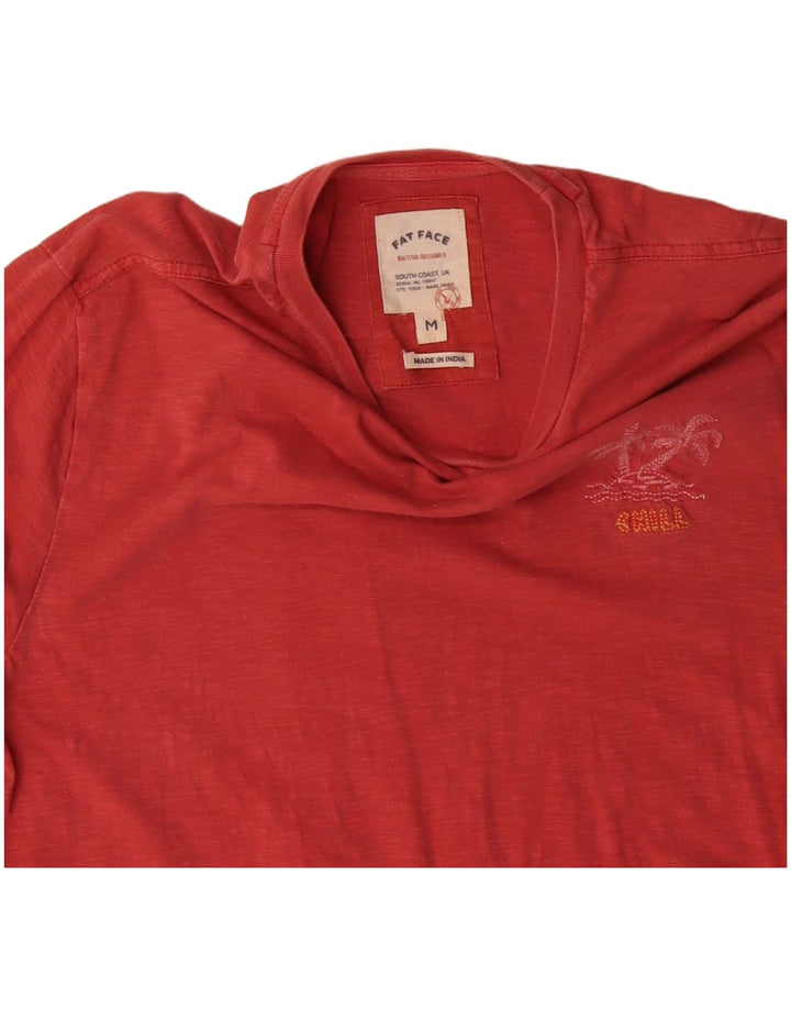 FAT FACE Mens Graphic T-Shirt Top Medium Red Cotton