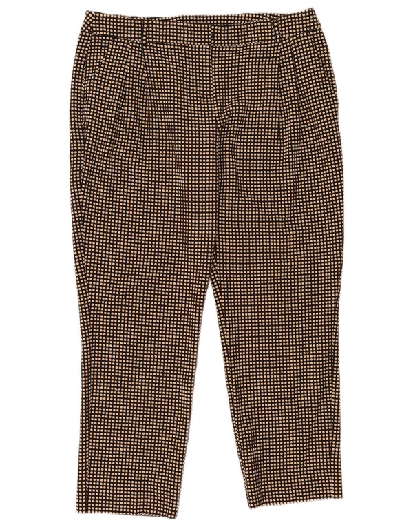 Max & Co. Pantalon chino à chevilles pour femme UK 16 Large W38 L28 Marron à pois