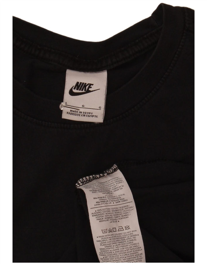 T-shirt da uomo Nike Top grande in cotone nero