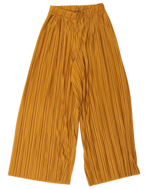 Zara Womens Vide Ben Cropped Trousers Small W26 L23 Beige Polyester