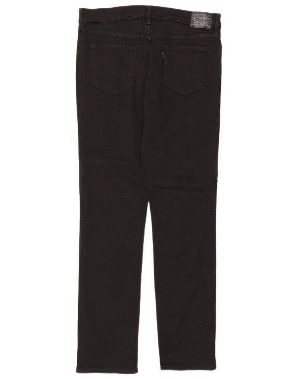 Levi's Womens 312 Shaping Slim Jeans W32 L32 Black Cotton