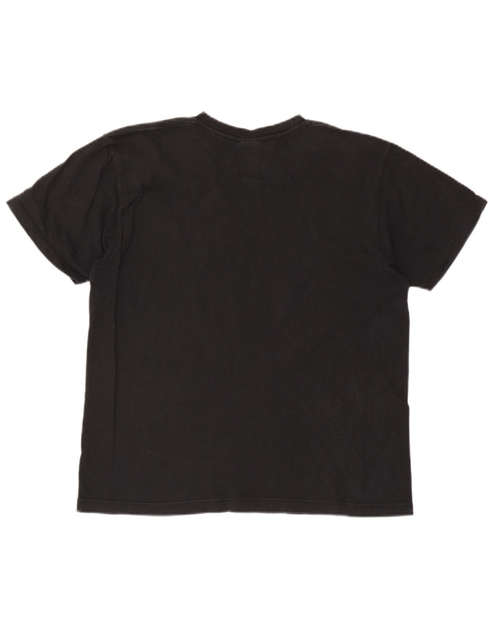Champion Mens T-Shirt Top Medium Black Cotton