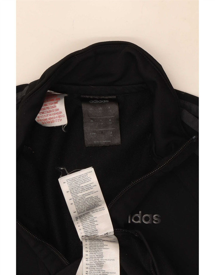Veste de survêtement Adidas Climalite Garçon 6-7 ans Noir Polyester
