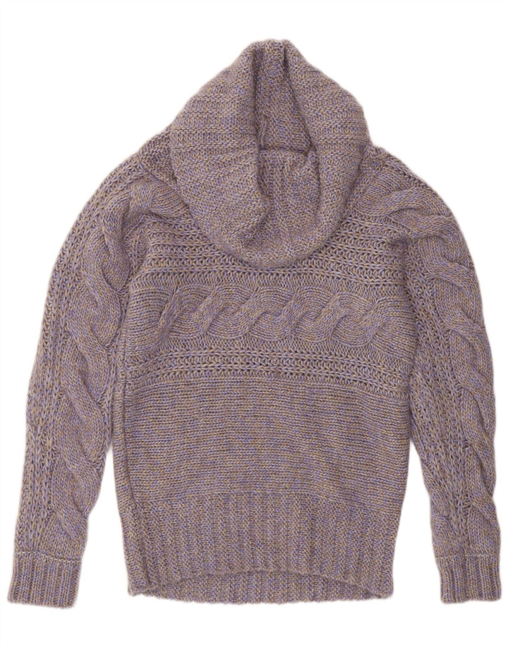 Esprit Womens Roll Neck Jumper Sweater UK 14 Medium Purple Wool
