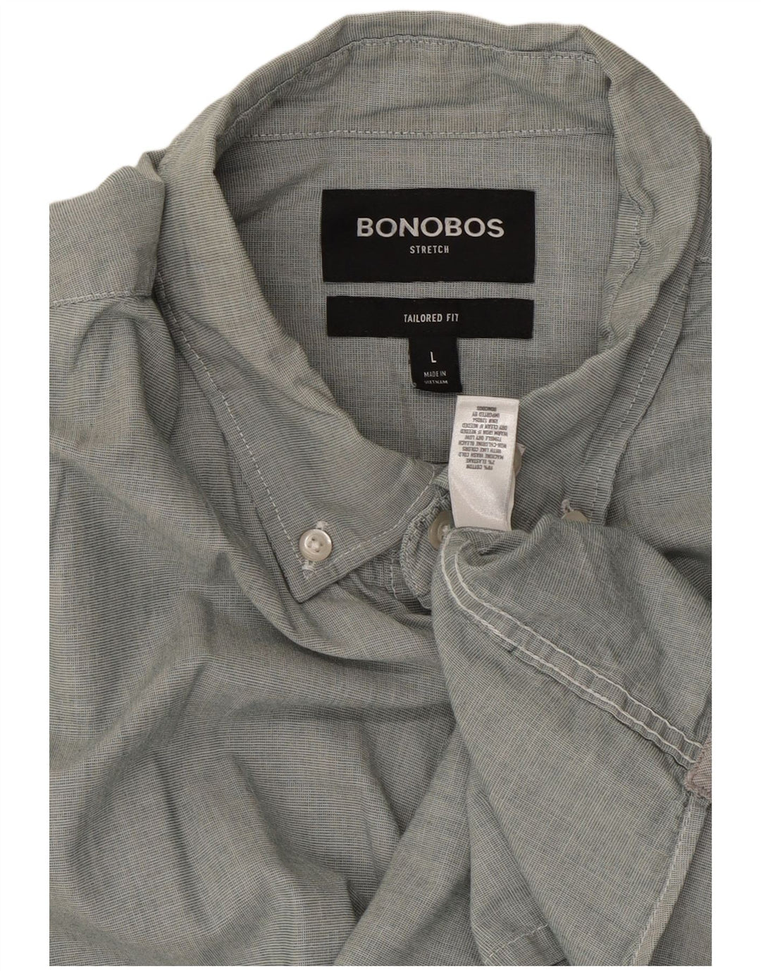 BONOBOS Skræddersyet skjorte til mænd, stor grå bomuld