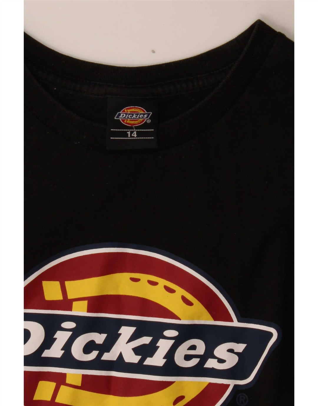 Dickies Womens Graphic T-Shirt Top UK 14 Medium Black