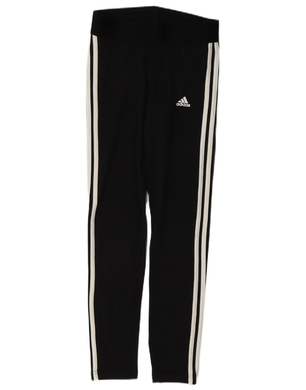 Adidas Damen Slim Fit Leggings UK 8/10 Small Schwarz Baumwolle