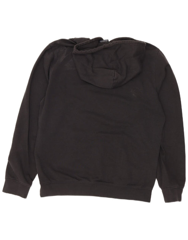 Maglione con cappuccio grafico da uomo Champion in cotone nero medio