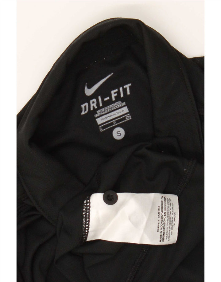 Nike Mens Dri Fit Polo Shirt Small Black Polyester