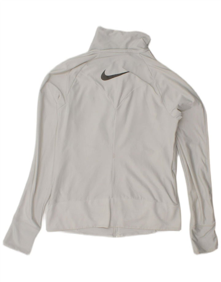 Nike Womens Dri Fit Tracksuit Top Jacket UK 14/16 Large White