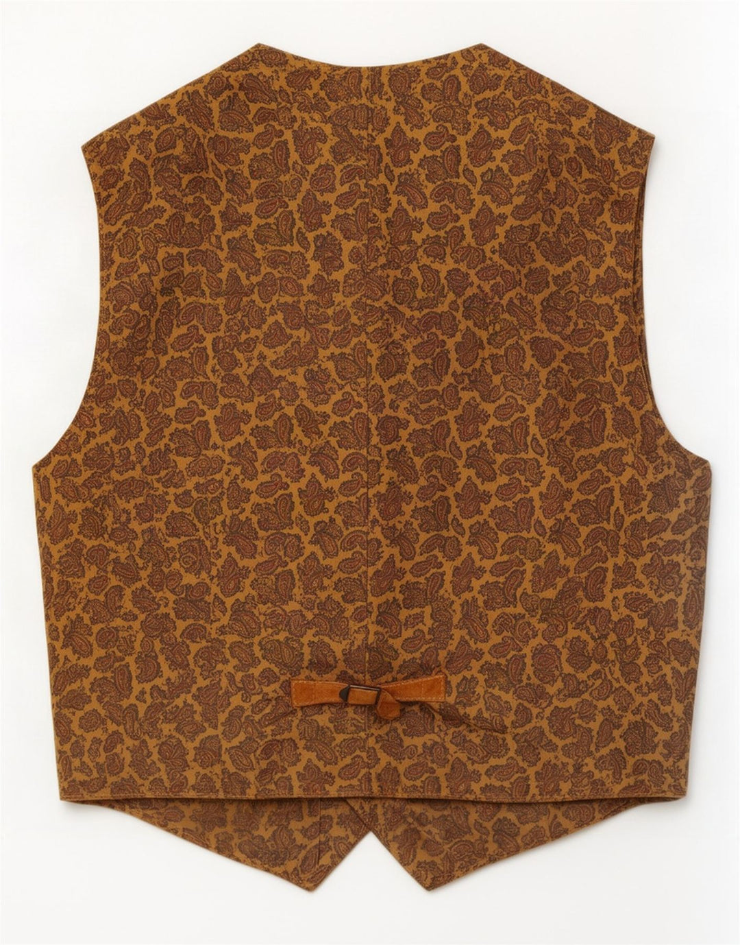 Chaleco vintage de ante para hombre marrón medio
