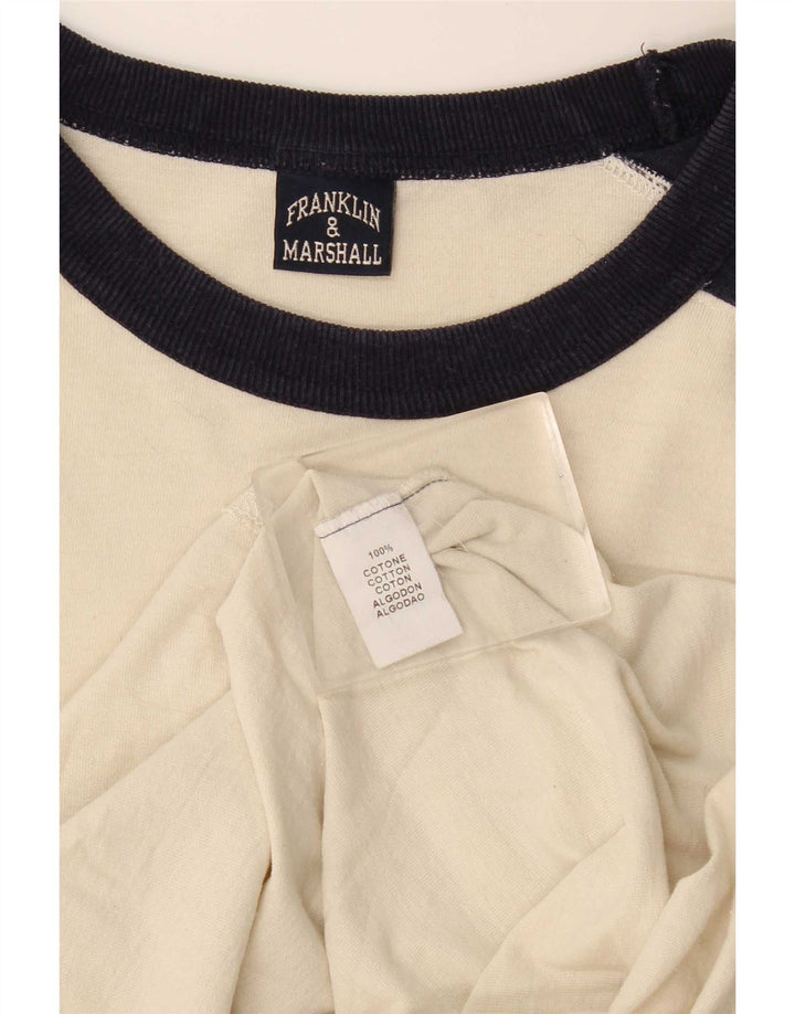 Franklin & Marshall Herre Grafisk Top Langærmet Medium Off White