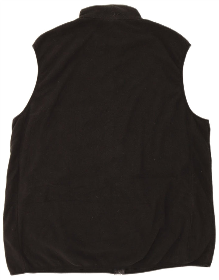 Marks & Spencer Mens Fleece Gilet UK 44 2XL Black Polyester