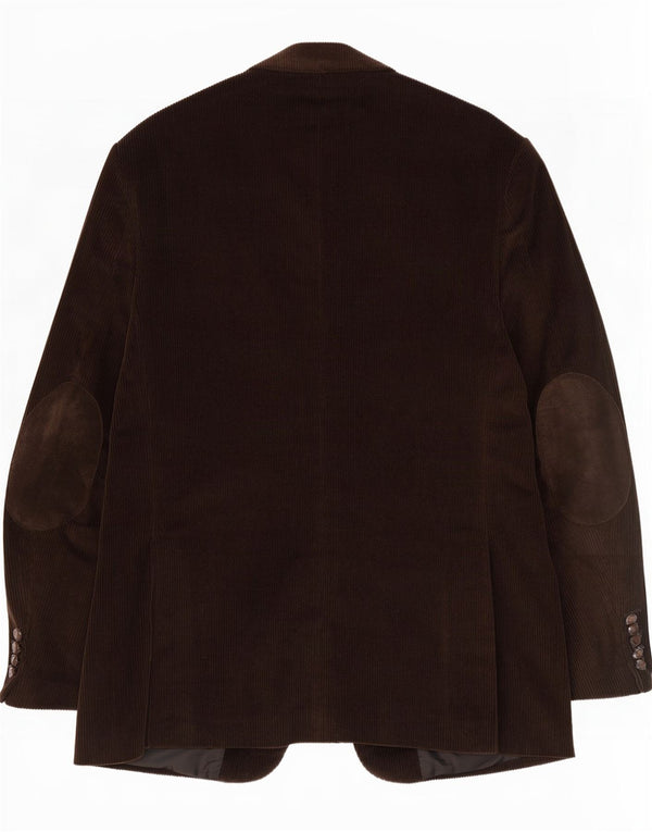 vintage Mens 3 Bouton Corduroy Blazer Veste IT 54 2XL Coton Marron