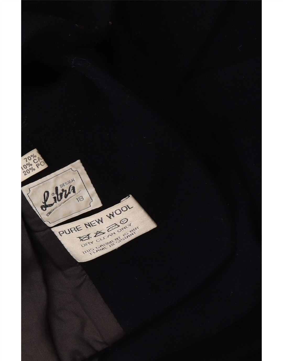 LIBRA Womens 3 Button Blazer Jacket UK 18 XL Navy Blue Wool