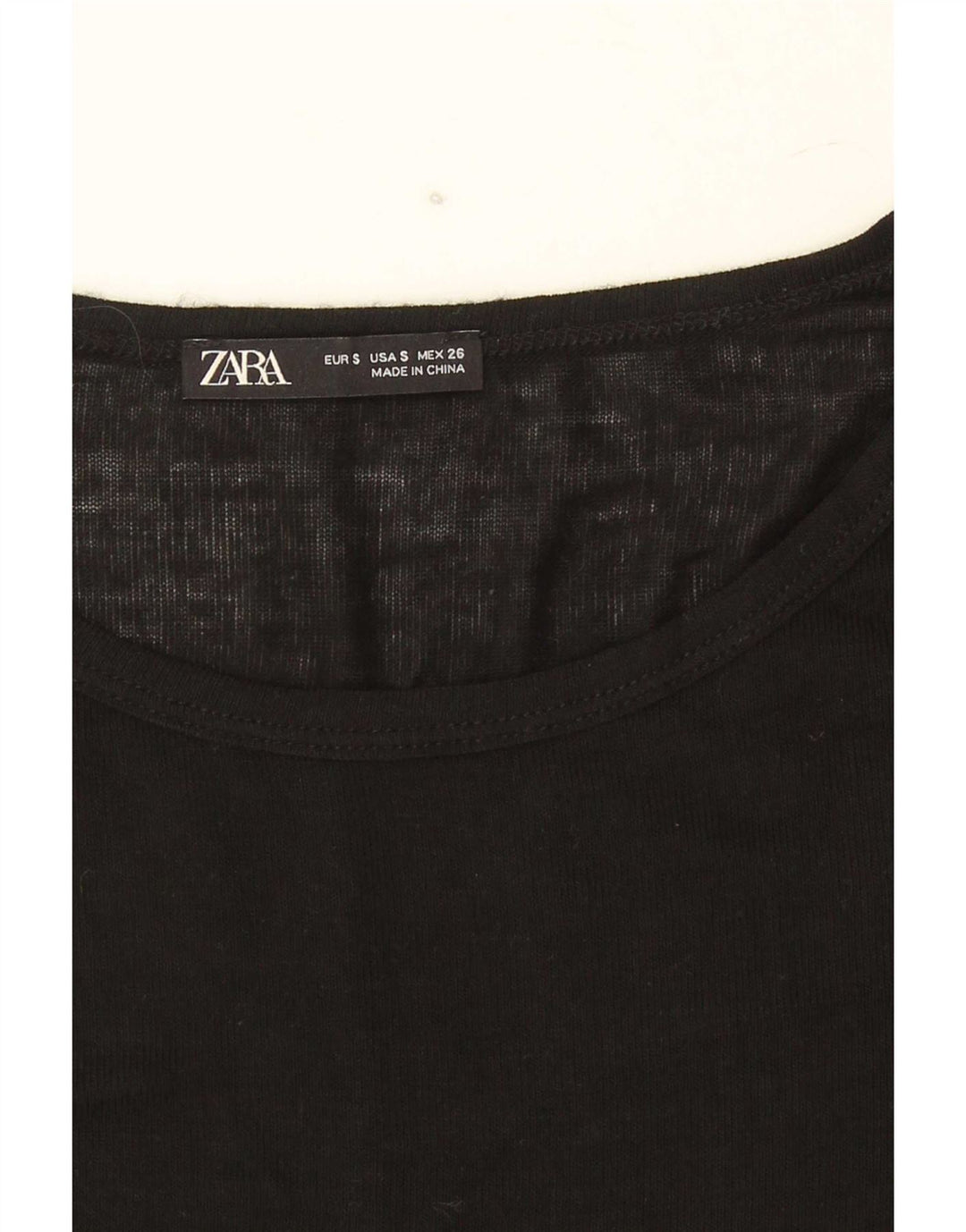 Top damski Zara z długim rękawem UK 10, mały, czarny