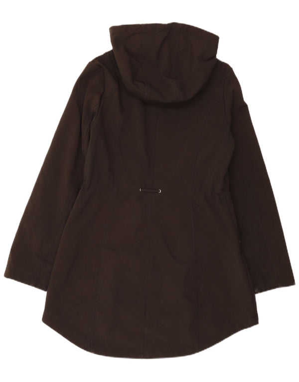 French Connection Abrigo cortavientos con capucha para mujer UK 40 Small Negro