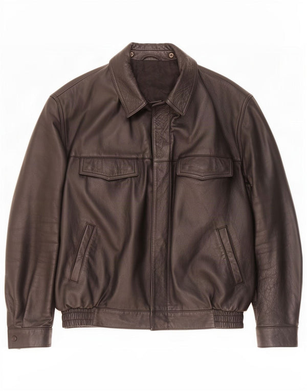 Giacca in pelle da uomo Stadler UK 44 2XL Nera