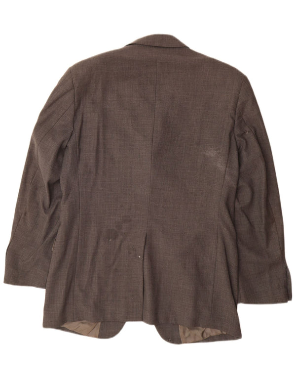 Marks & Spencer Chaqueta tipo blazer de 3 botones para hombre UK 38 Gris medio Lana virgen