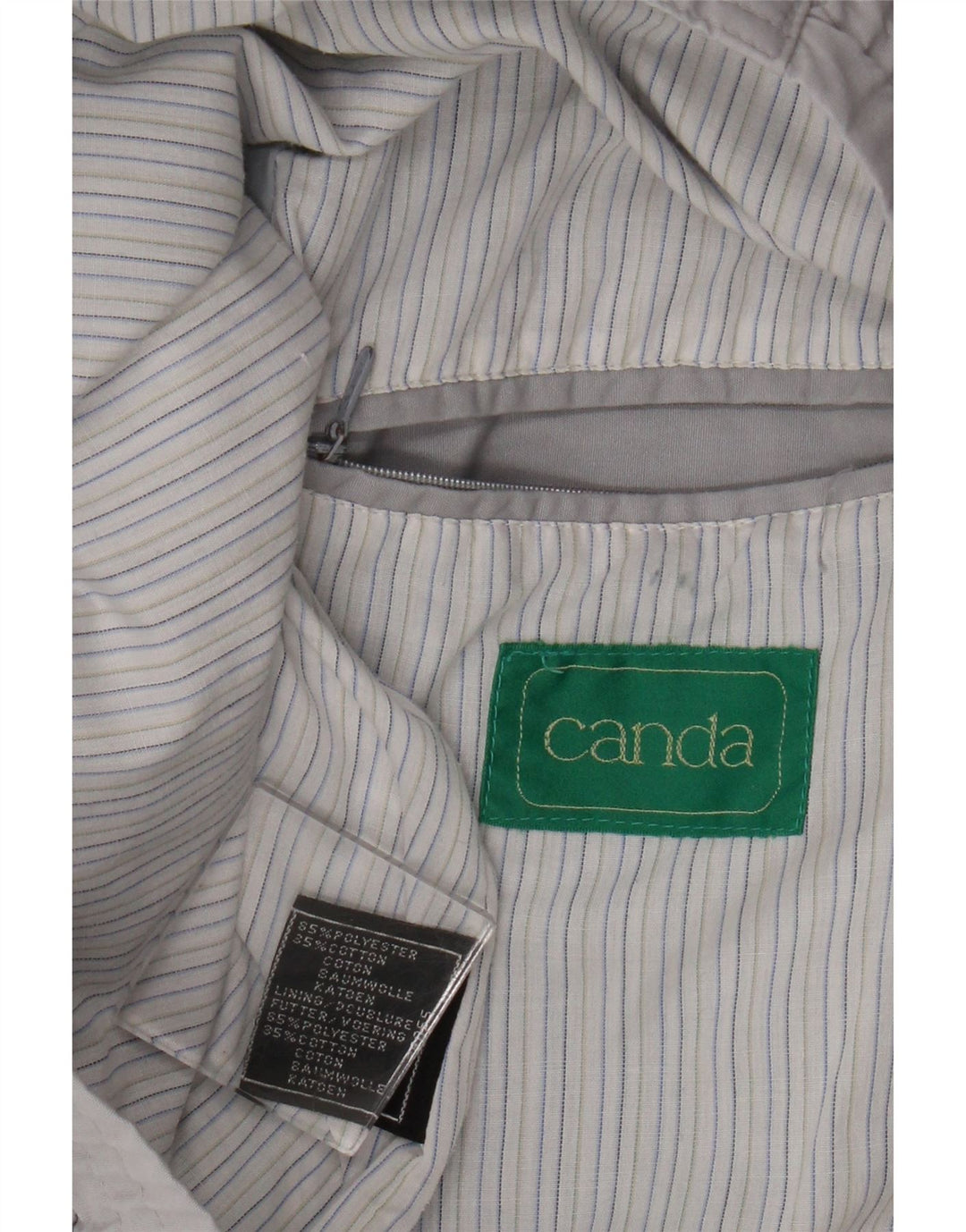 Canda Mens Bomber Jacket UK 42 XL Blue Polyester