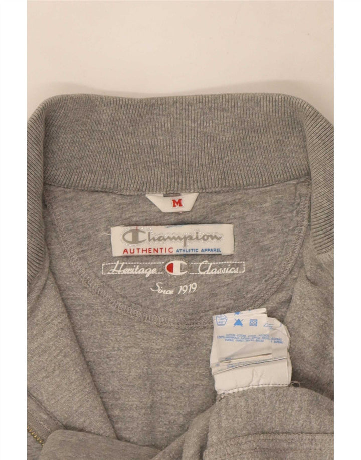 Champion Womens Heritage Classics Tracksuit Top Jacket UK 12 Medium Grey