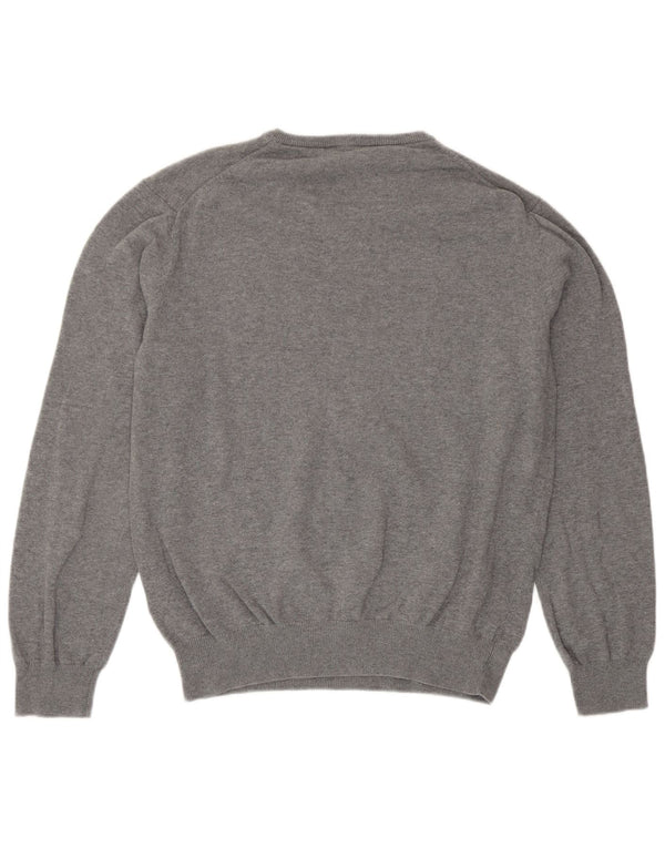 Crew Clothing Maglione da donna con scollo a V UK 14 Cotone grigio medio