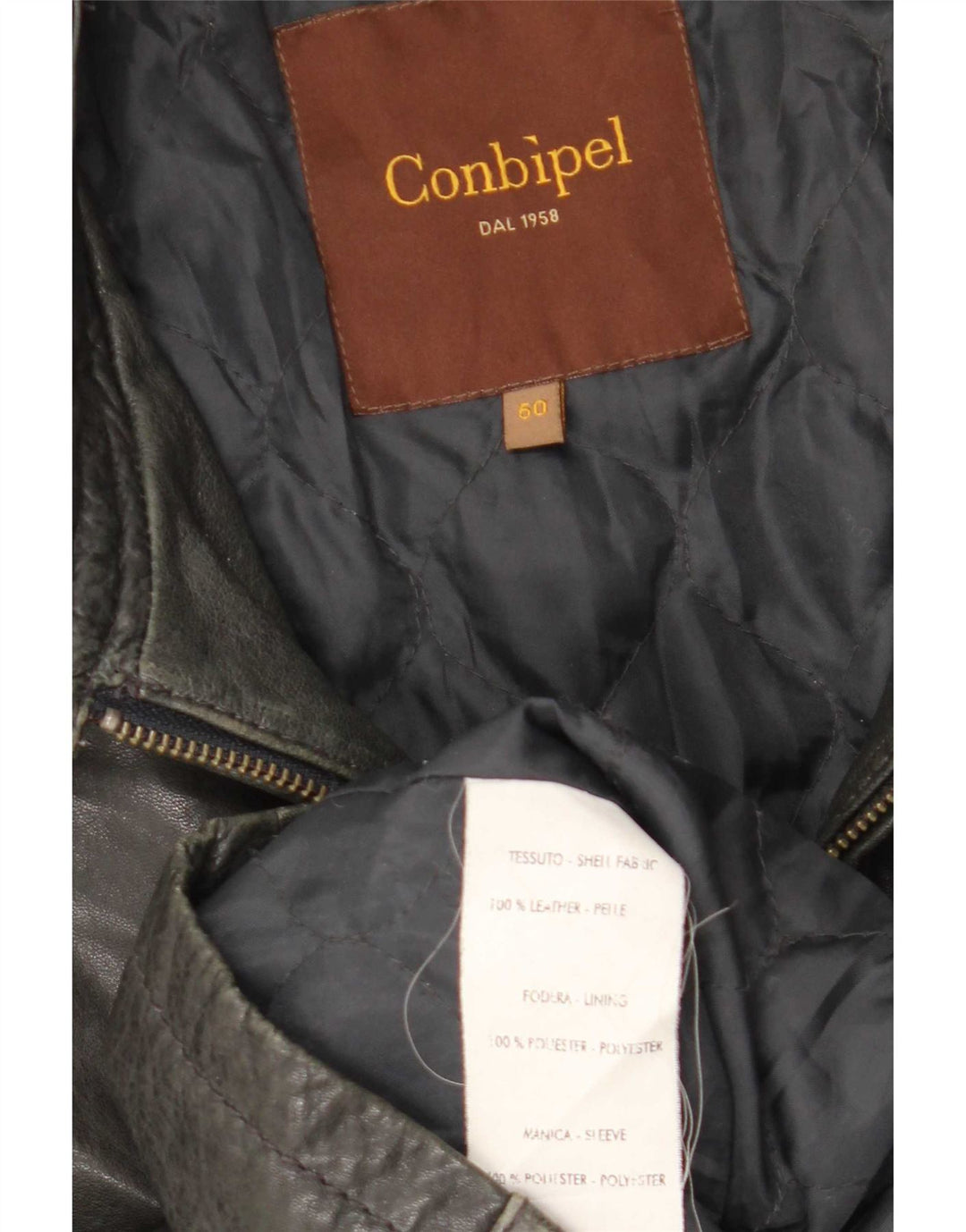 Conbipel Veste Motard Femme IT 54 2XL Cuir Noir