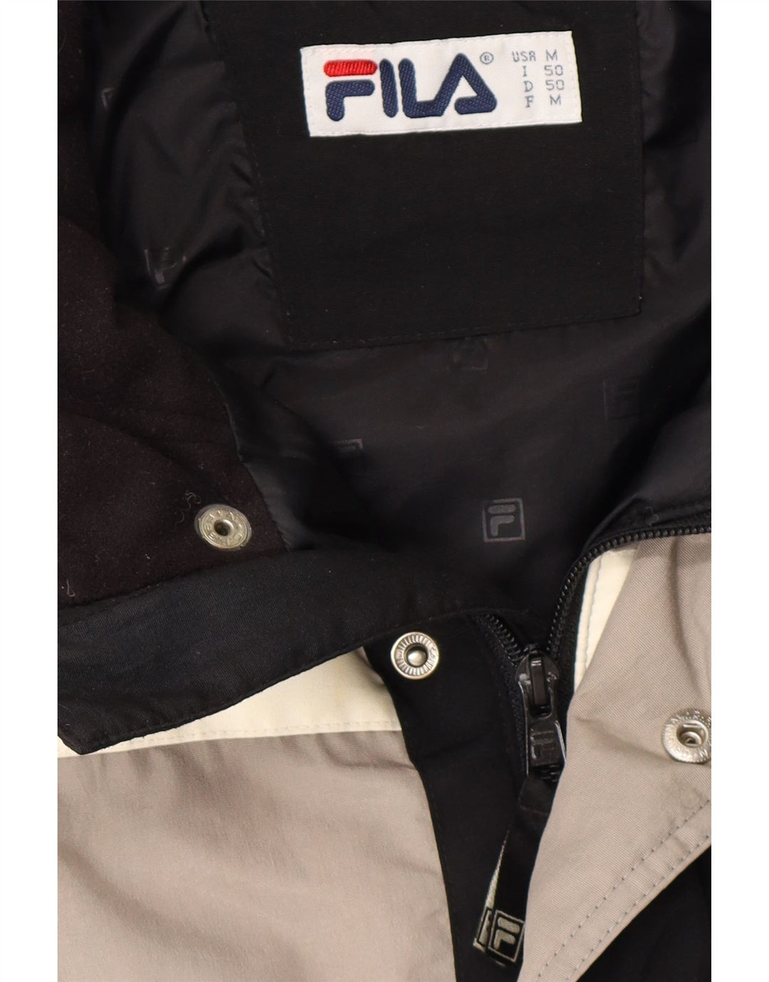 FILA Veste matelassée homme UK 38 Medium Noir Colourblock Polyamide