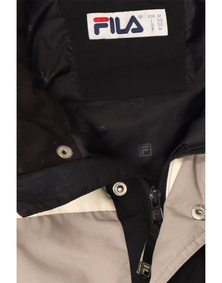 FILA Veste matelassée homme UK 38 Medium Noir Colourblock Polyamide