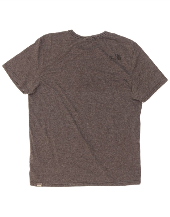 The North Face Mens Graphic T-Shirt Top Large Grey Flecked Polyester