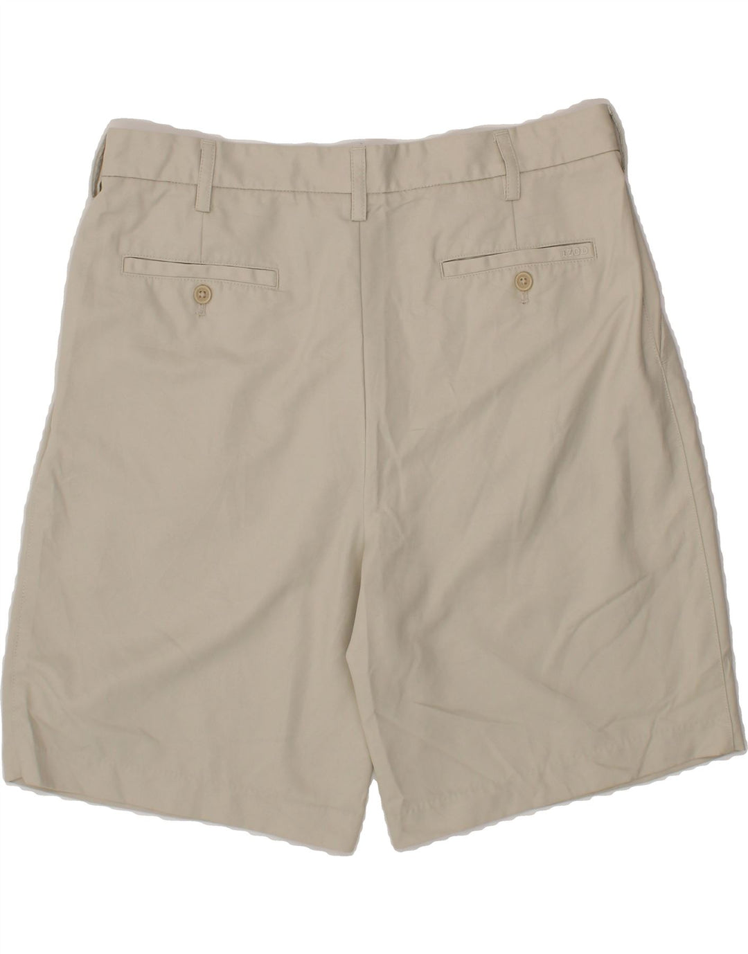 IZOD Mens Pegged Chino Shorts W38 XL  Beige Polyester Vintage Izod and Second-Hand Izod from Messina Hembry 