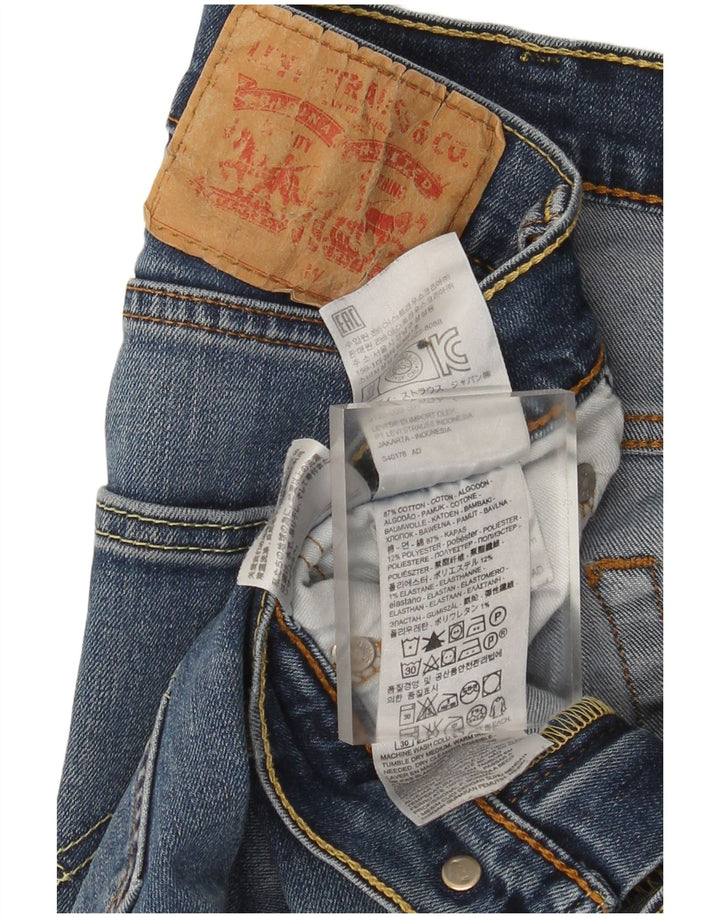 Levi's Mens Straight Jeans W31 L34 Blue Cotton