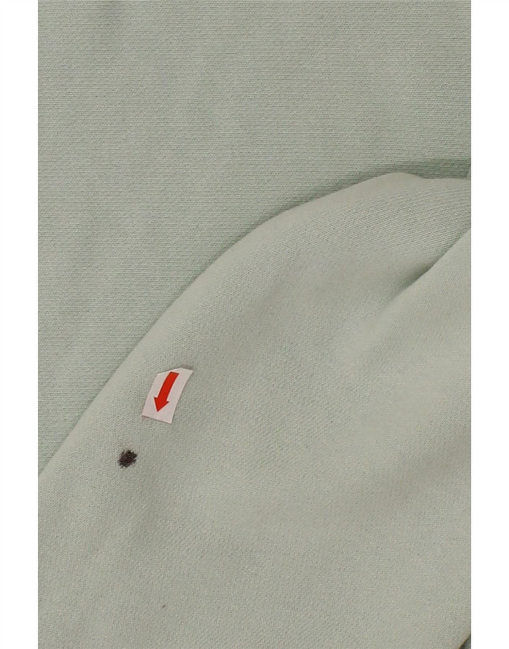 CHAMPION Womens Oversized Crop Sweatshirt Jumper UK 10 Small Turquoise Vintage Champion and Second-Hand Champion from Messina Hembry 