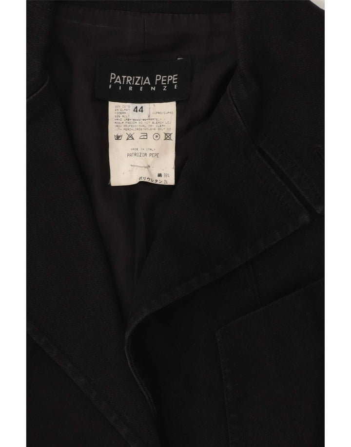 Patrizia Pepe Veste Blazer 2 Boutons Femme IT 44 Coton Noir Moyen